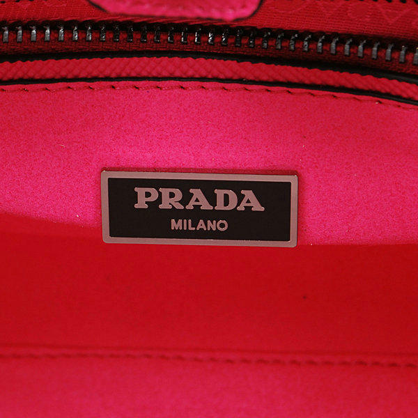 2014 Prada glace leather nubuck tote bag BN2618 rose&royalblue - Click Image to Close